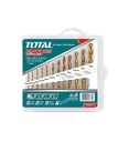 Total 12Pcs HSS Twist Drill Bits Set (TACSD0125)