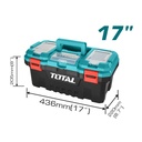 TOTAL Plastic Tool Box (436*205*220) TPBX0171 (POB-TOT-TPBX0171)